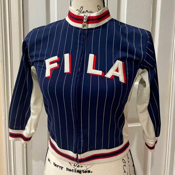 Y2K FILA TRACK SUIT BLUE WHITE RED KIDS SIZE 6 - Picture 4 of 16